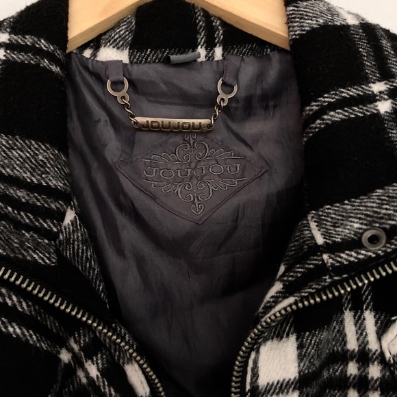 🌻JouJou Plaid black and white coat - Picture 4 of 6